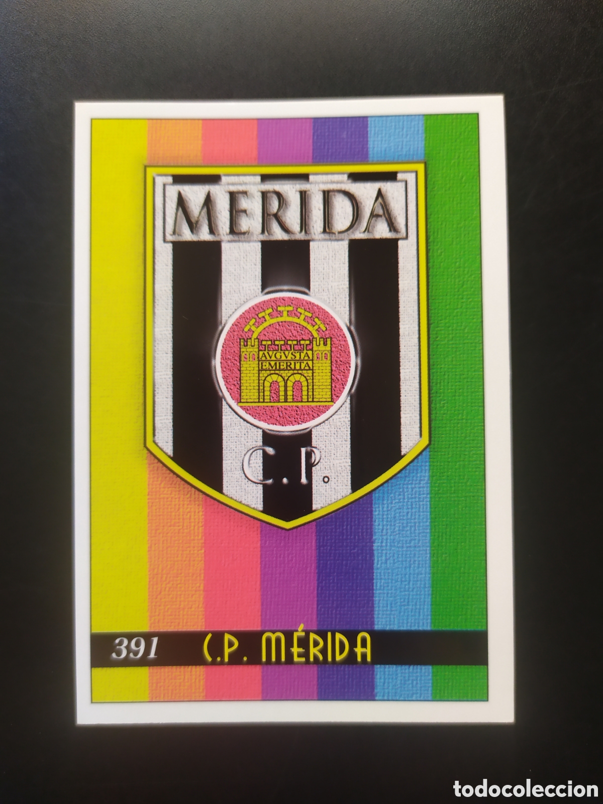 Cromos de Futebol: Mundicromo fichas Liga 1999 2000 99 00 escudo n&deg; 391 M&eacute;rida