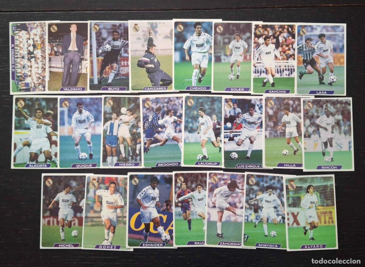 Football Stickers: LIGA FUTBOL 95 96 - MUNDICROMO MC - 23 FICHAS REAL MADRID COMPLETO - RAUL LAUDRUP SOLER MICHEL