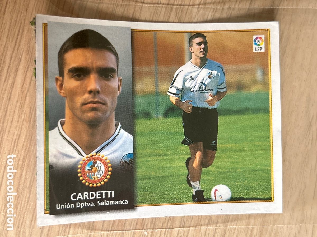 Cromos de F&uacute;tbol: CARDETTI SALAMANCA FICHAJE 26 LIGA ESTE 1998 1999 98 99 despegado