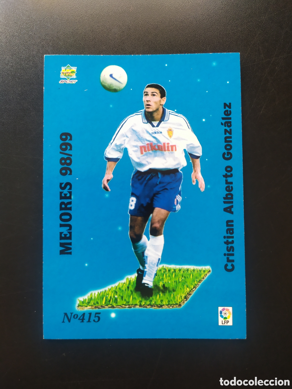 Cromos de F&uacute;tbol: Mundicromo fichas Liga 1999 2000 99 00 Kily Gonz&aacute;lez mejores 98/99 n&deg; 415 Real Zaragoza