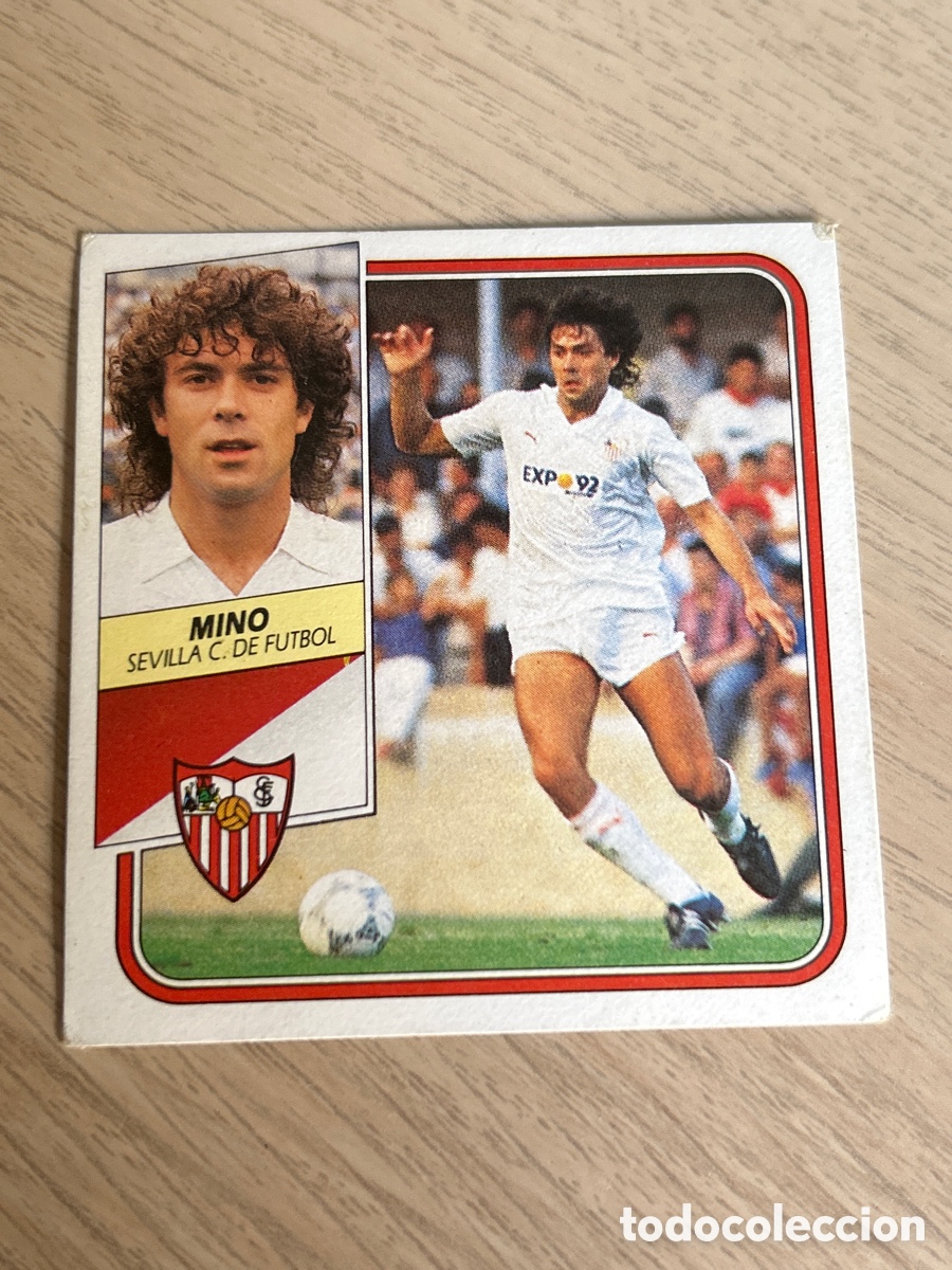 Fu&szlig;ball-Sticker: MINO SEVILLA C. F. LIGA ESTE 1989 1990 89 90 SIN PEGAR NUNCA PEGADO