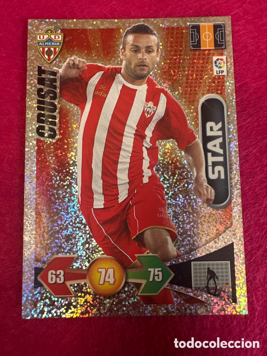 Fu&szlig;ball-Sticker: CRUSAT (ALMER&Iacute;A) STAR-BRILLANTINA GRUESA-ADRENALYN LIGA 2009-2010 09 10 PANINI TRADING CARD