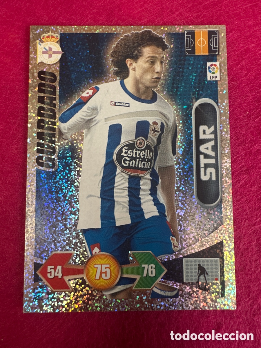 Football Stickers: GUARDADO(DEPORTIVO CORU&Ntilde;A)STAR-BRILLANTINA GRUESA-ADRENALYN LIGA 2009-2010 09 10 PANINI TRADING CARD