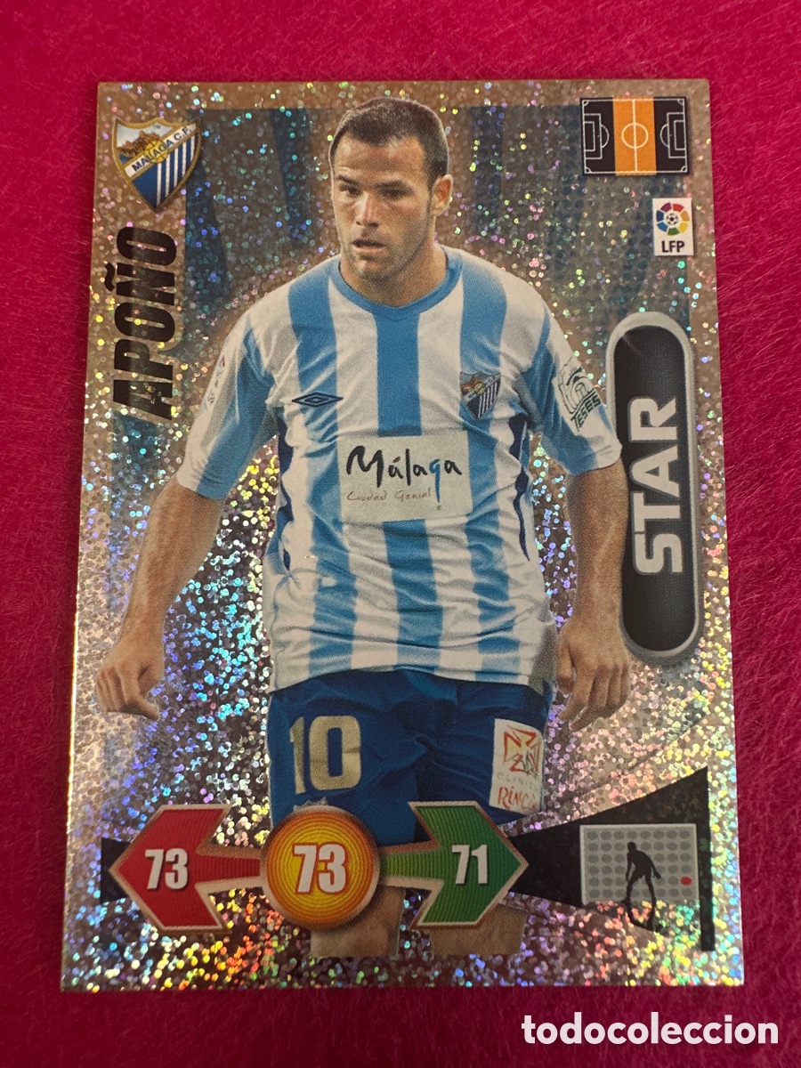 Cromos de Futebol: APO&Ntilde;O (M&Aacute;LAGA) STAR-BRILLANTINA GRUESA-ADRENALYN LIGA 2009-2010 09 10 PANINI TRADING CARD