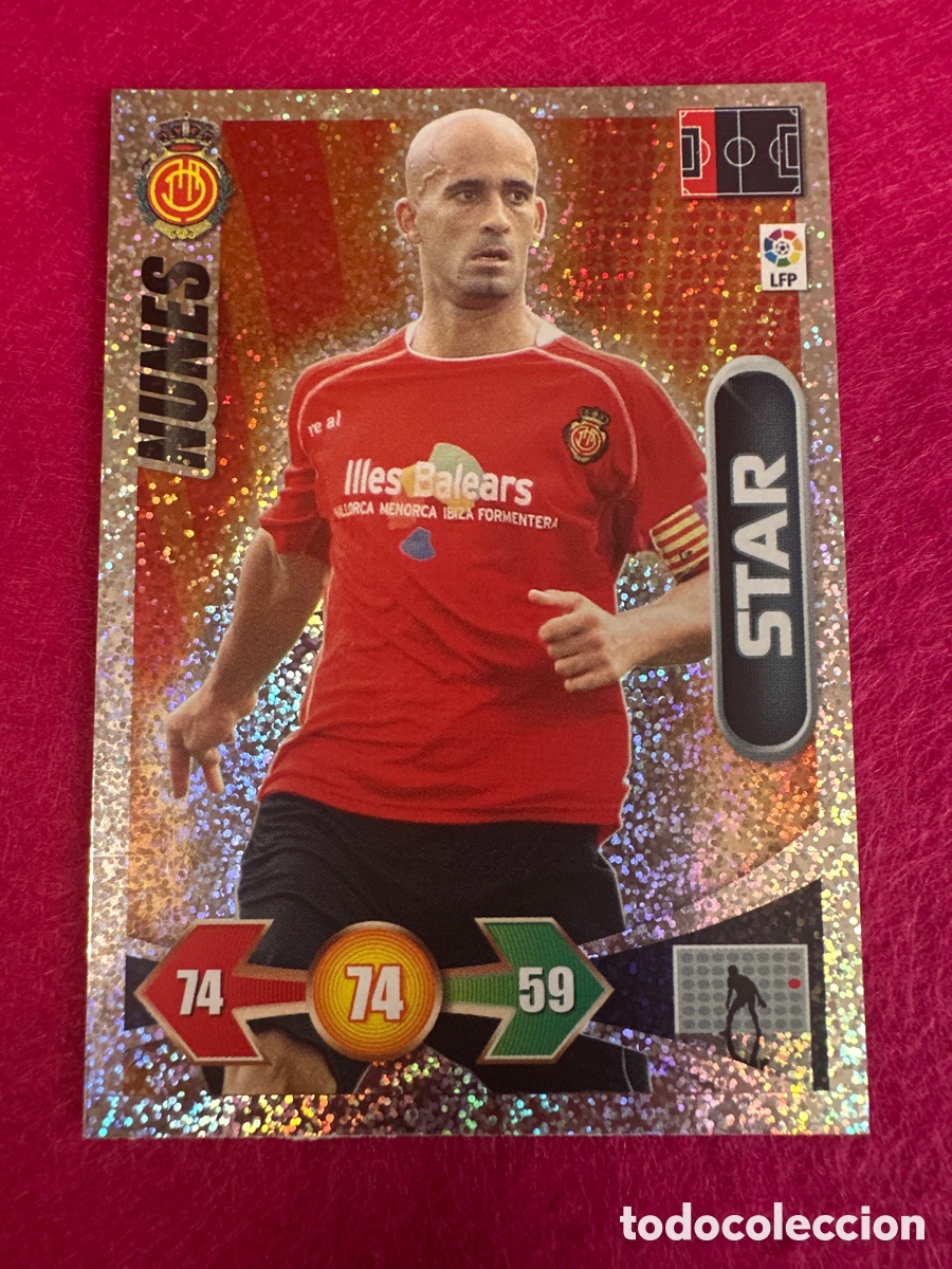 Cromos de Futebol: NUNES (MALLORCA) STAR-BRILLANTINA GRUESA-ADRENALYN LIGA 2009-2010 09 10 PANINI TRADING CARD