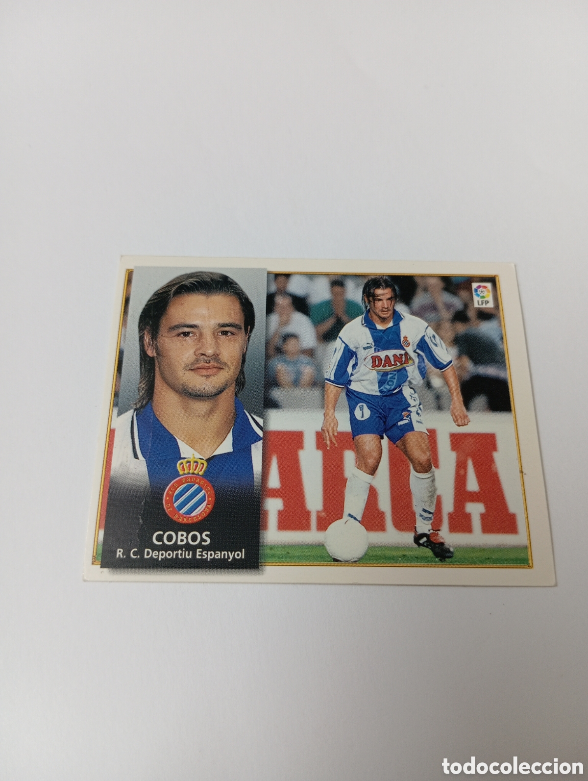 Cromos de F&uacute;tbol: COBOS BAJA Espanyol Espa&ntilde;ol Liga Este 1998 1999 NUEVO SIN PEGAR 98 99
