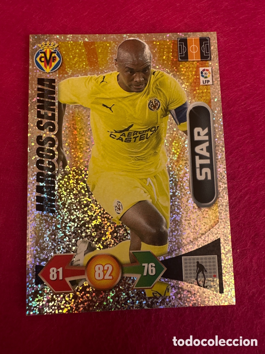 Cromos de F&uacute;tbol: MARCOS SENNA(VILLARREAL) STAR-BRILLANTINA GRUESA-ADRENALYN LIGA 2009-2010 09 10 PANINI