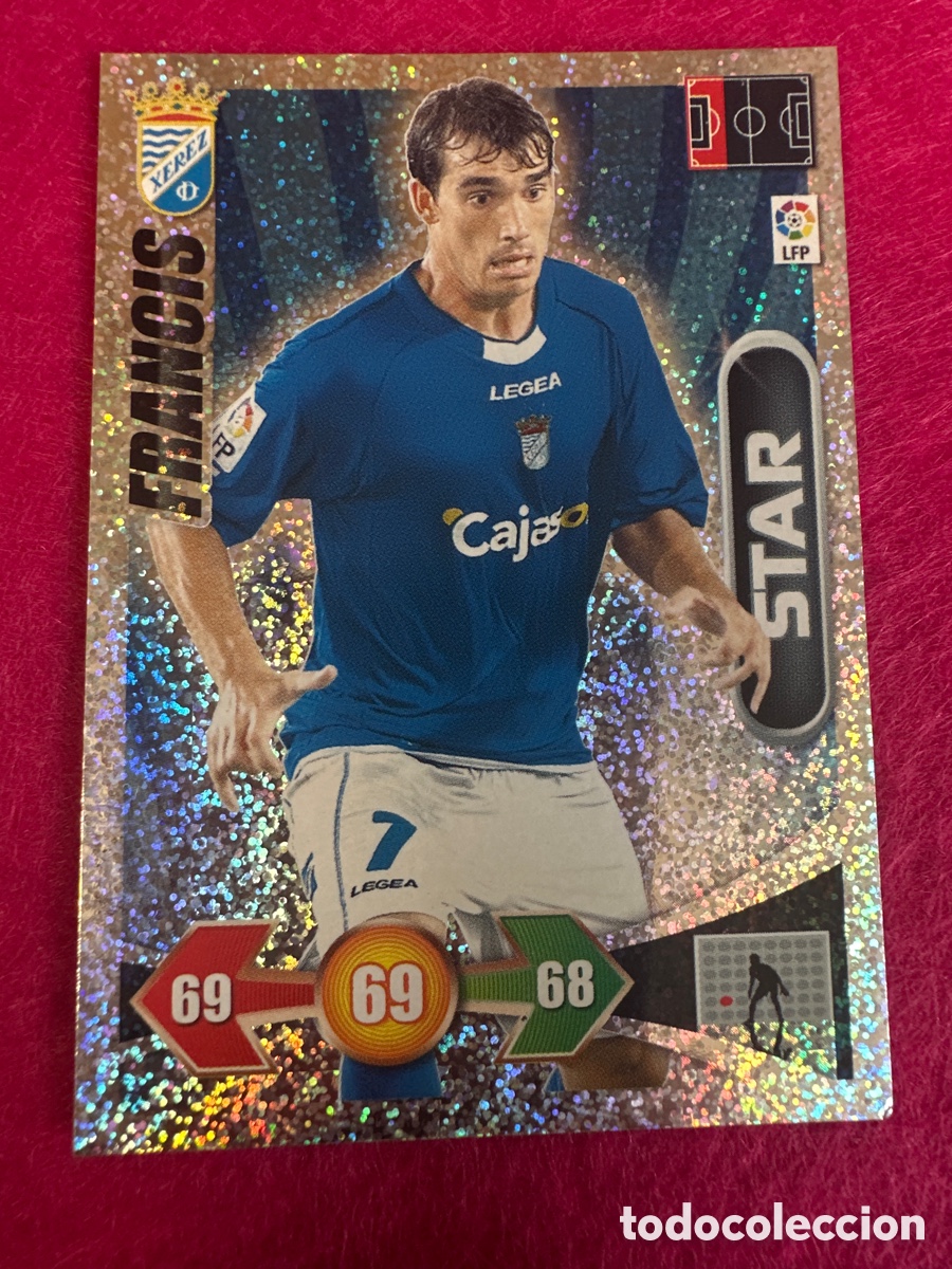 Cromos de F&uacute;tbol: FRANCIS (XEREZ) STAR-BRILLANTINA GRUESA-ADRENALYN LIGA 2009-2010 09 10 PANINI TRADING CARD