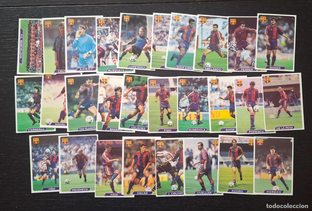 Cromos de F&uacute;tbol: LIGA FUTBOL 95 96 - MUNDICROMO MC - 28 FICHAS F.C. BARCELONA BAR&Ccedil;A - FIGO ANGOY CRUYFF CELADES AMOR