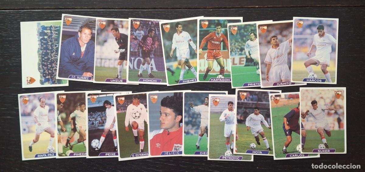 Cromos de F&uacute;tbol: LIGA FUTBOL 95 96 - MUNDICROMO MC - 19 FICHAS SEVILLA F.C. - ALVAREZ UNZUE MONCHI PETKOVIC SUKER