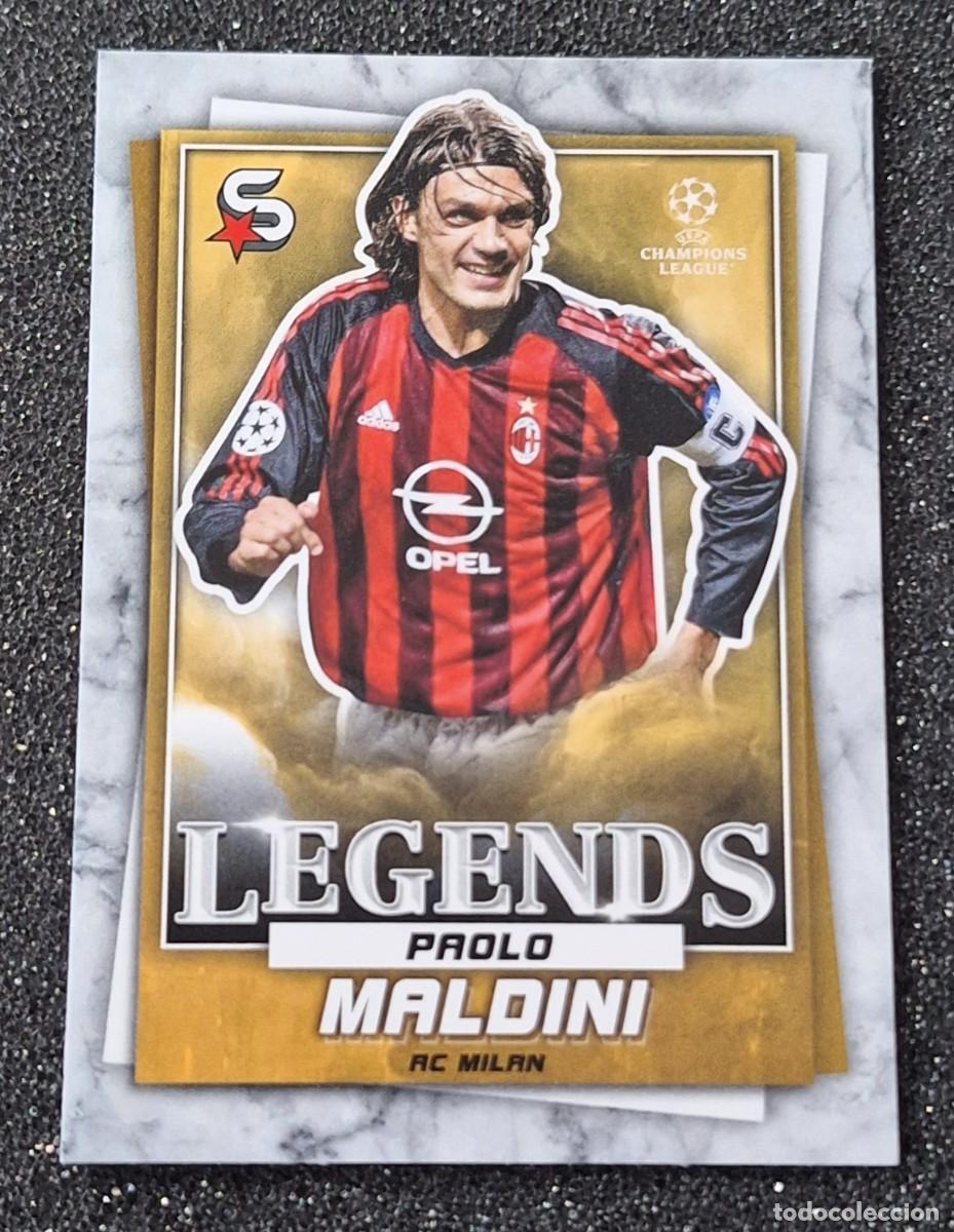Cromos de F&uacute;tbol: Paolo Maldini AC Milan Topps Superstars Soccer Legends