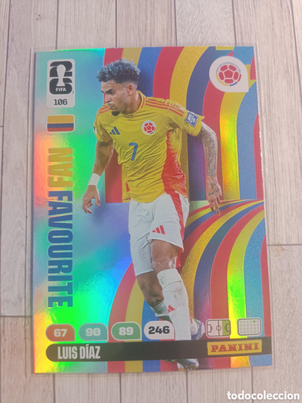 Cromos de F&uacute;tbol: 106 LUIS DIAZ COLOMBIA FAN FAVOURITE ADRENALYN XL MUNDIAL WORLD CUP 2026 PANINI 26