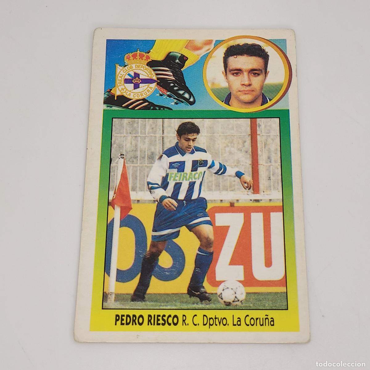 Figurine di Calcio: CROMO PEDRO RIESGO DEPORTIVO DE LA CORU&Ntilde;A 1993 1994 93 94 EDICIONES ESTE CARTON SIN PEGAR