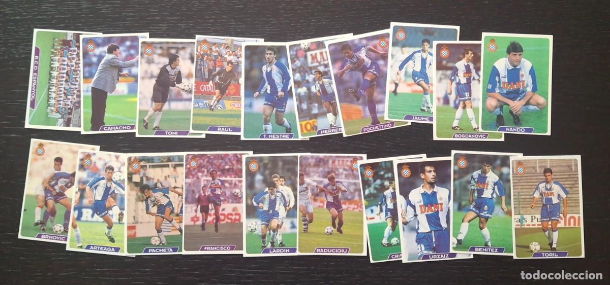 Cartes &agrave; collectionner de Football: LIGA FUTBOL 95 96 - MUNDICROMO MC - 20 FICHAS R.C.D. ESPANYOL - CAMACHO PECHETTINO NANDO URZAIZ