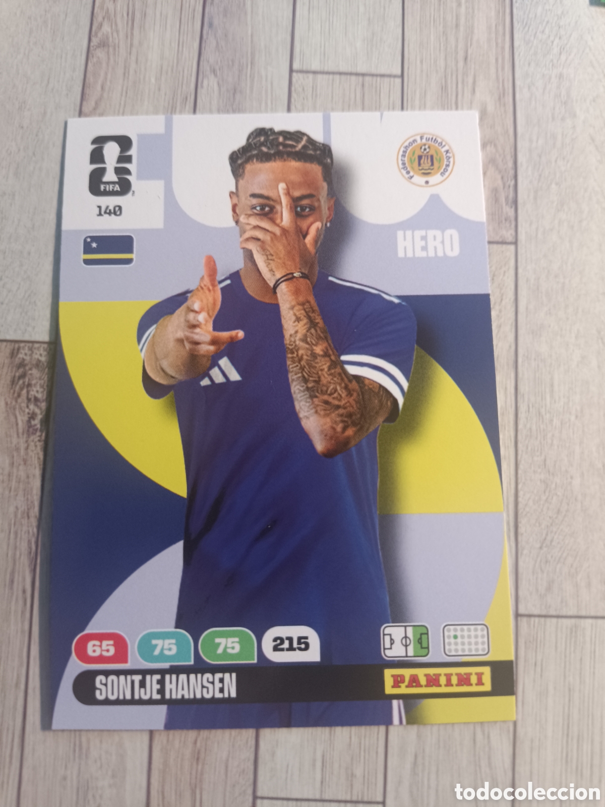 Cartes &agrave; collectionner de Football: 140 SONTJE HANSEN CURAZAO HERO ADRENALYN XL MUNDIAL WORLD CUP 2026 PANINI 26