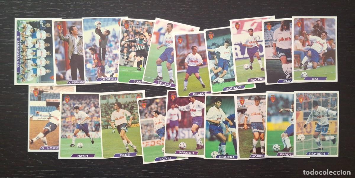 Cromos de F&uacute;tbol: LIGA FUTBOL 95 96 - MUNDICROMO MC - 19 FICHAS REAL ZARAGOZA C.D. - BARTI MORIENTES RAMBERT LOPEZ