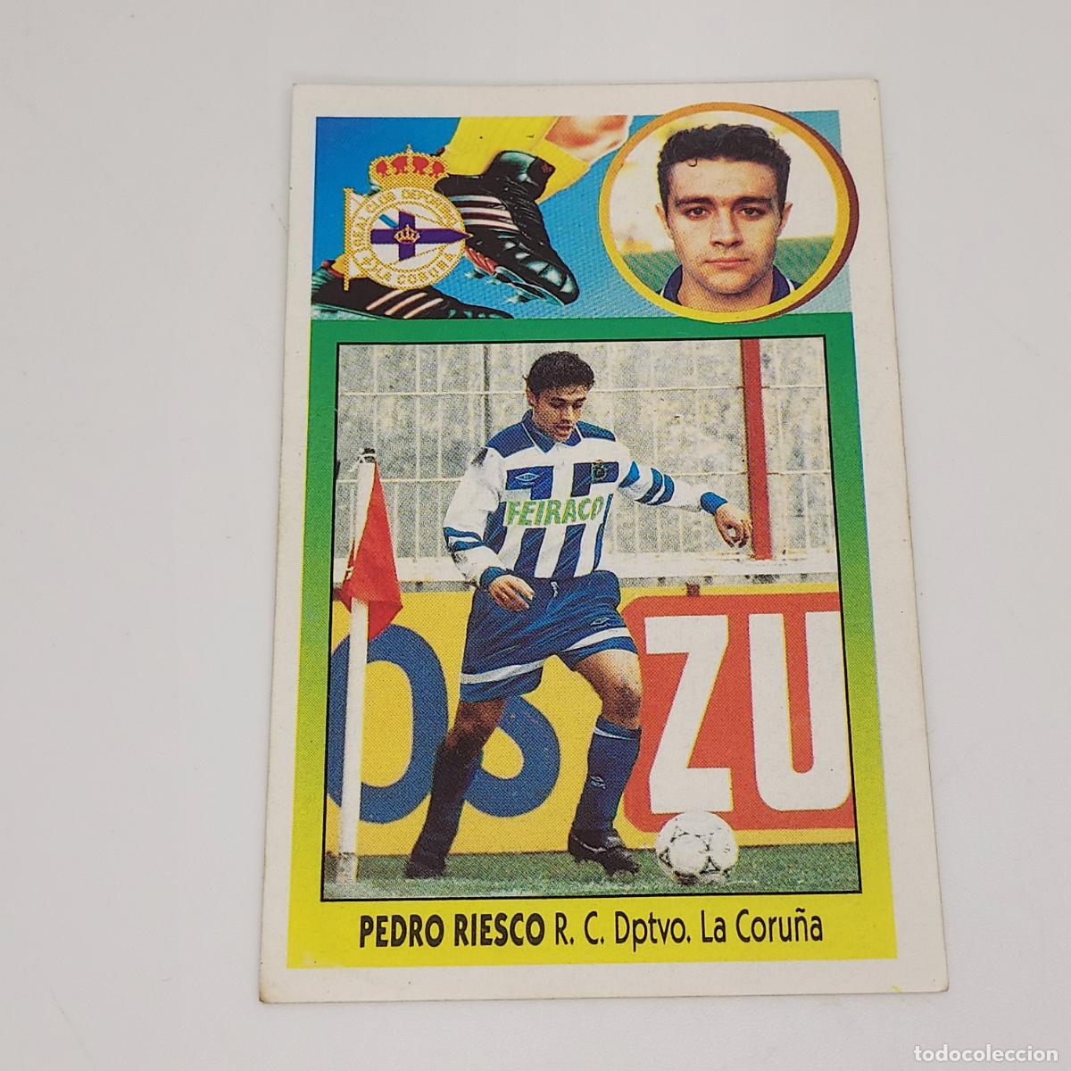 Fu&szlig;ball-Sticker: CROMO PEDRO RIESGO DEPORTIVO DE LA CORU&Ntilde;A 1993 1994 93 94 EDICIONES ESTE ADHESIVO SIN PEGAR