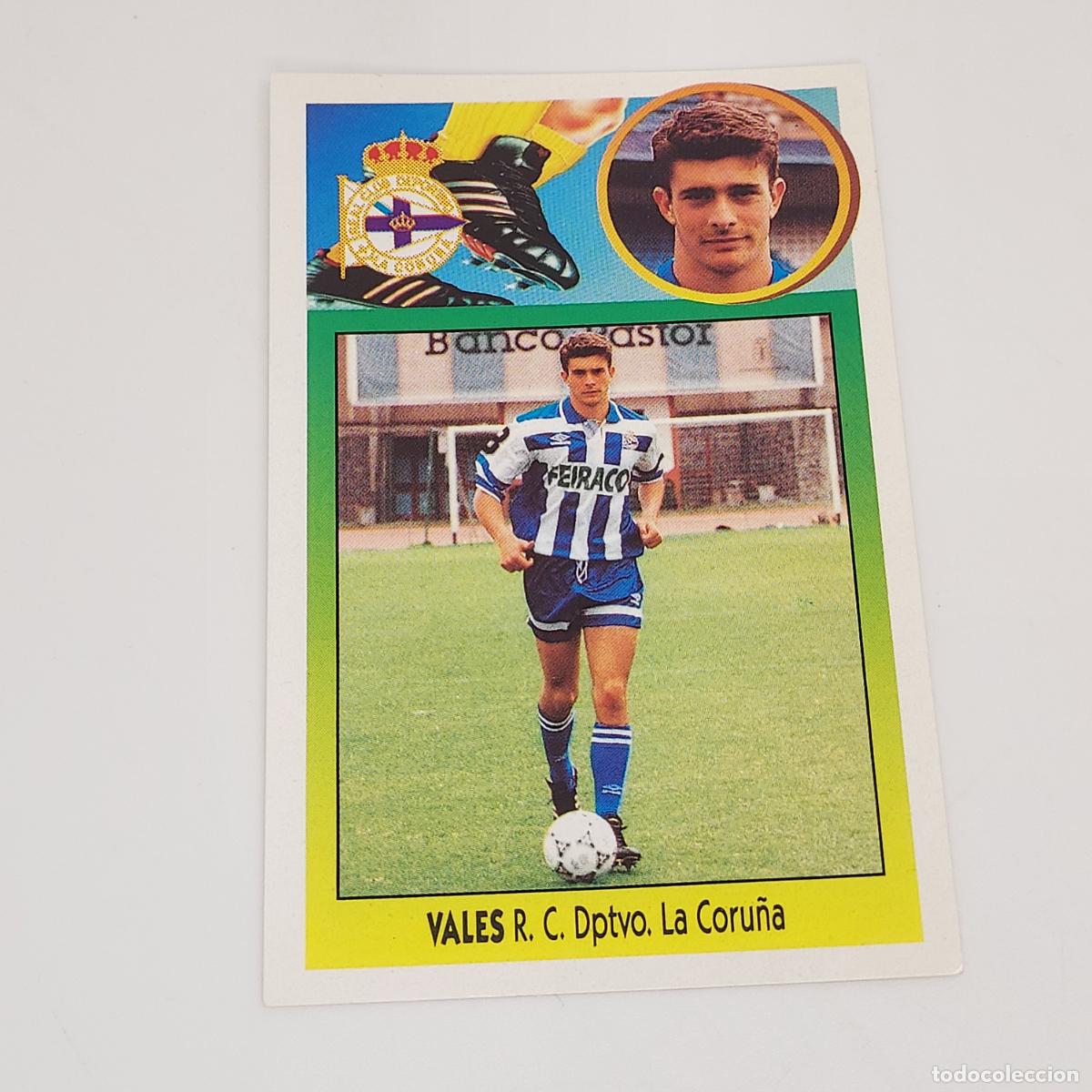 Fu&szlig;ball-Sticker: CROMO VALES DEPORTIVO DE LA CORU&Ntilde;A 1993 1994 93 94 EDICIONES ESTE ADHESIVO SIN PEGAR