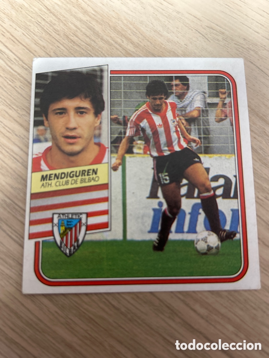 Fu&szlig;ball-Sticker: MENDIGUREN ATHLETIC BILBAO LIGA ESTE 1989 1990 89 90 SIN PEGAR NUNCA PEGADO
