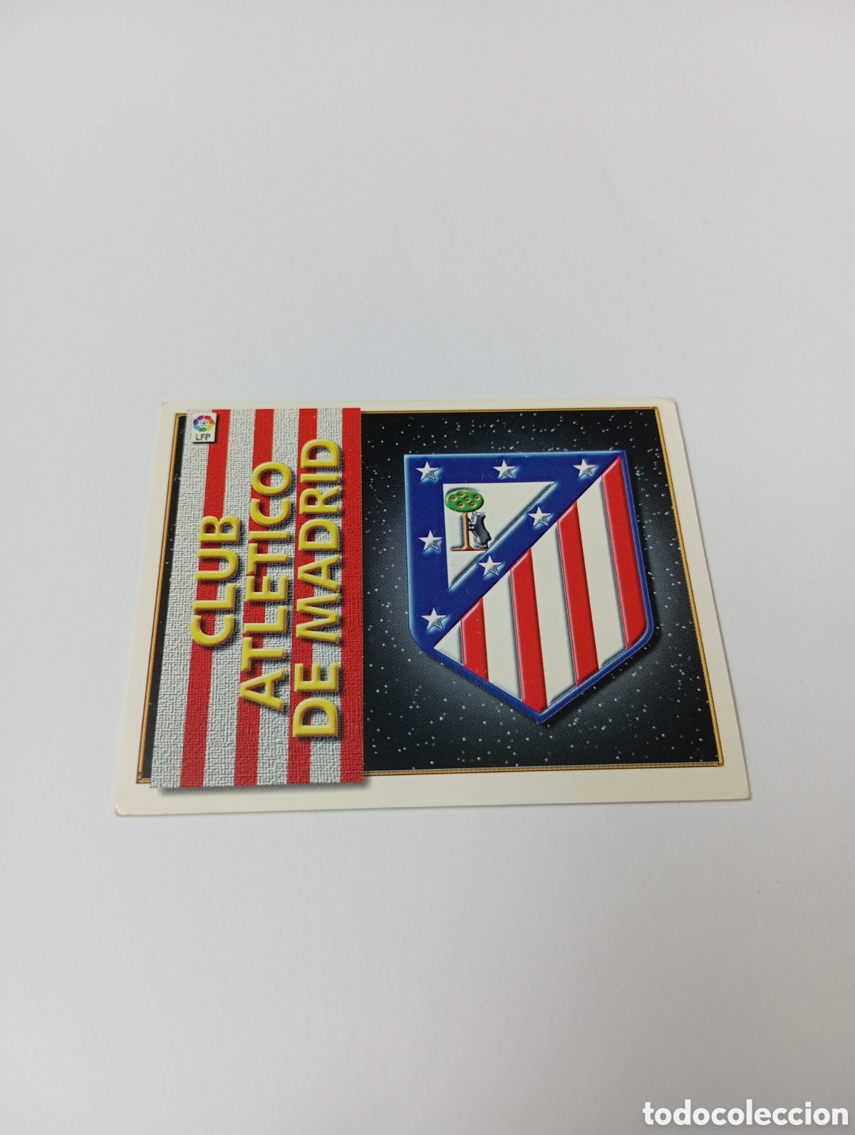 Cromos de F&uacute;tbol: ESCUDO Atl&eacute;tico de Madrid Liga Este 1998 1999 NUEVO SIN PEGAR 98 99