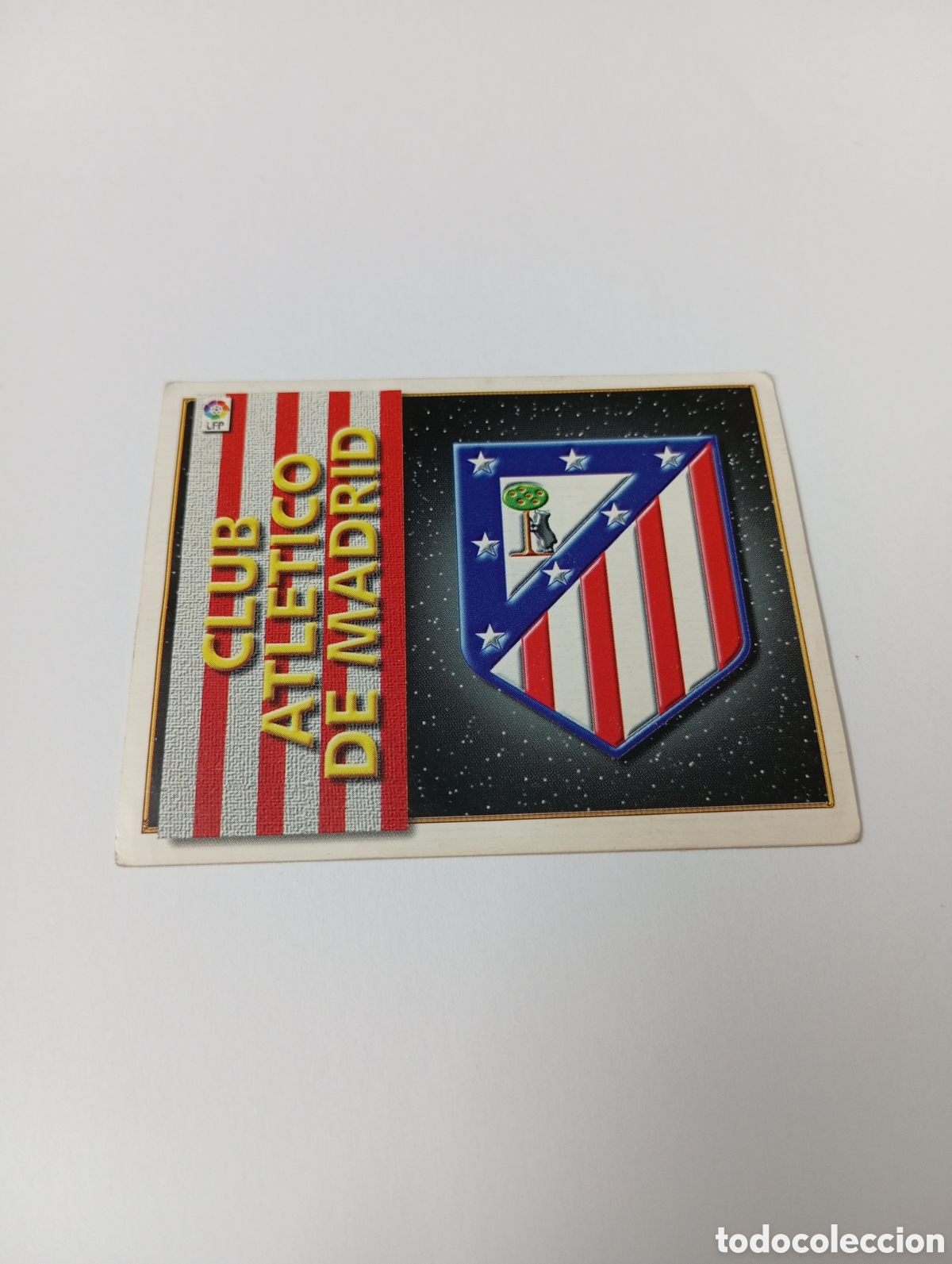 Cromos de F&uacute;tbol: ESCUDO Atl&eacute;tico de Madrid Liga Este 1998 1999 NUEVO SIN PEGAR 98 99