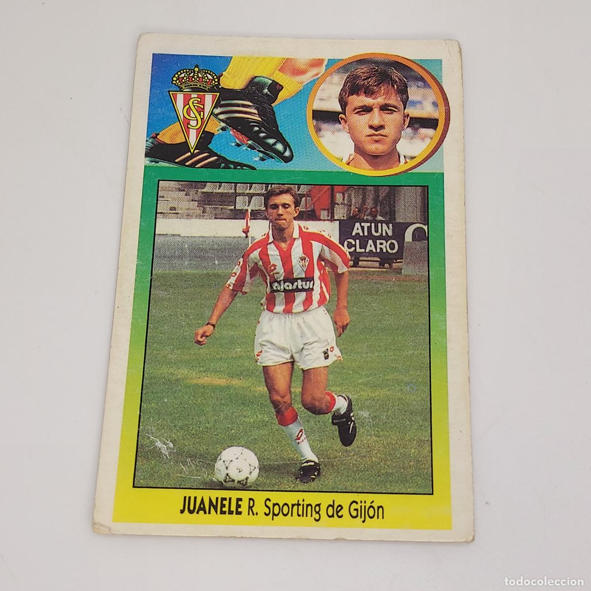 Cromos de F&uacute;tbol: CROMO JUANELE R. SPORTING DE GIJON 1993 1994 93 94 EDICIONES ESTE CARTON SIN PEGAR