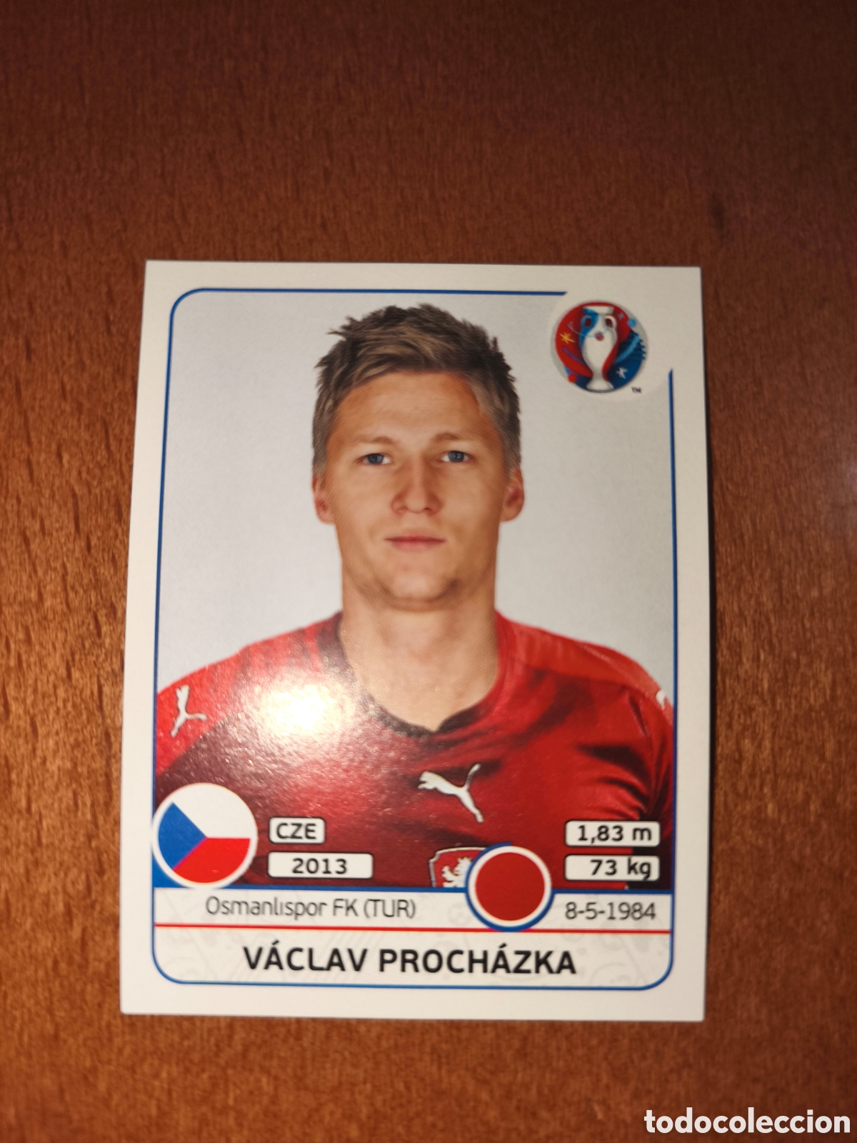 Cromos de F&uacute;tbol: Vaclav Prochazka n&deg;387 UEFA Euro 2016 Republica Checa