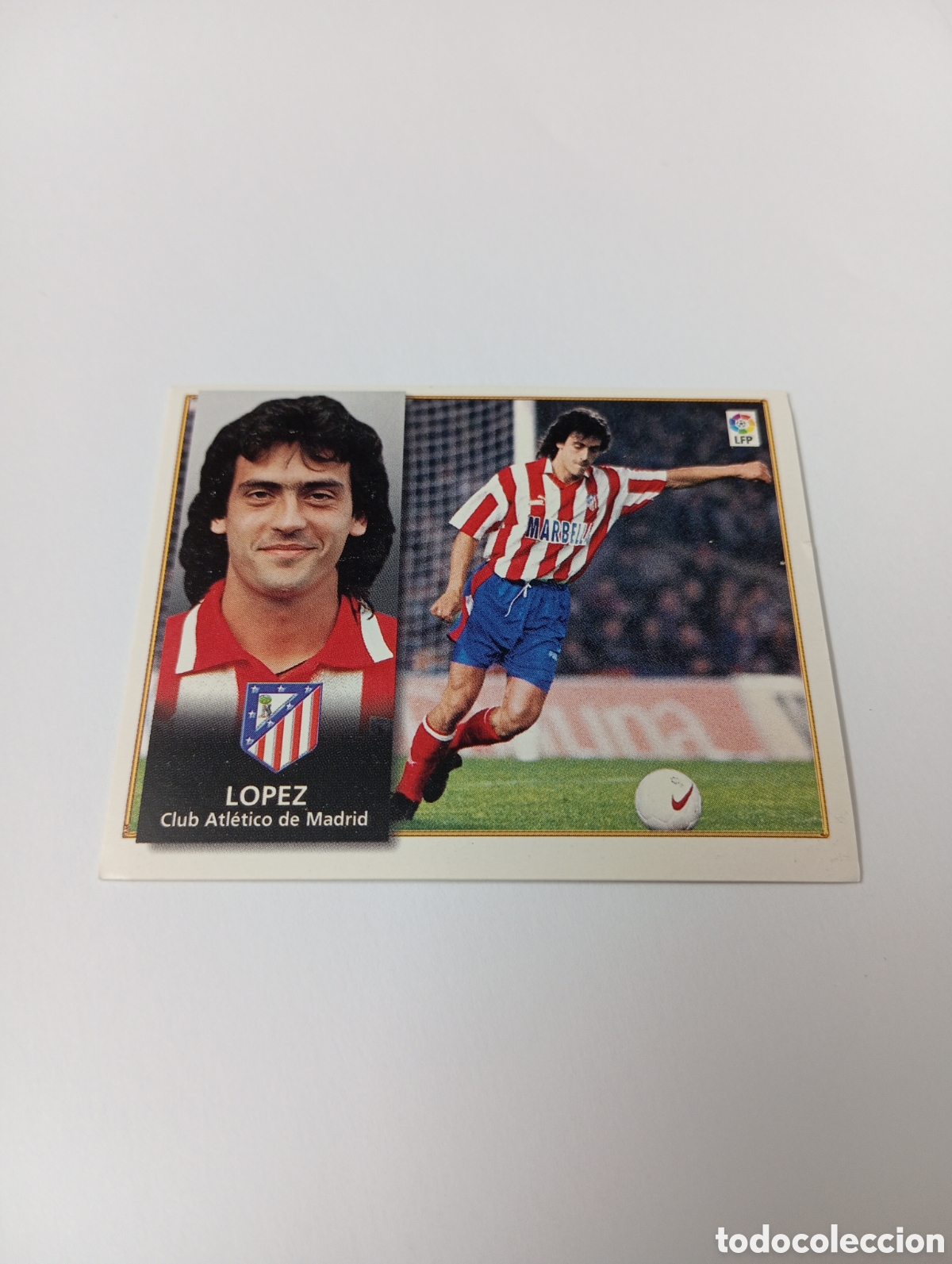 Cromos de F&uacute;tbol: LOPEZ Atl&eacute;tico de Madrid Liga Este 1998 1999 NUEVO SIN PEGAR 98 99