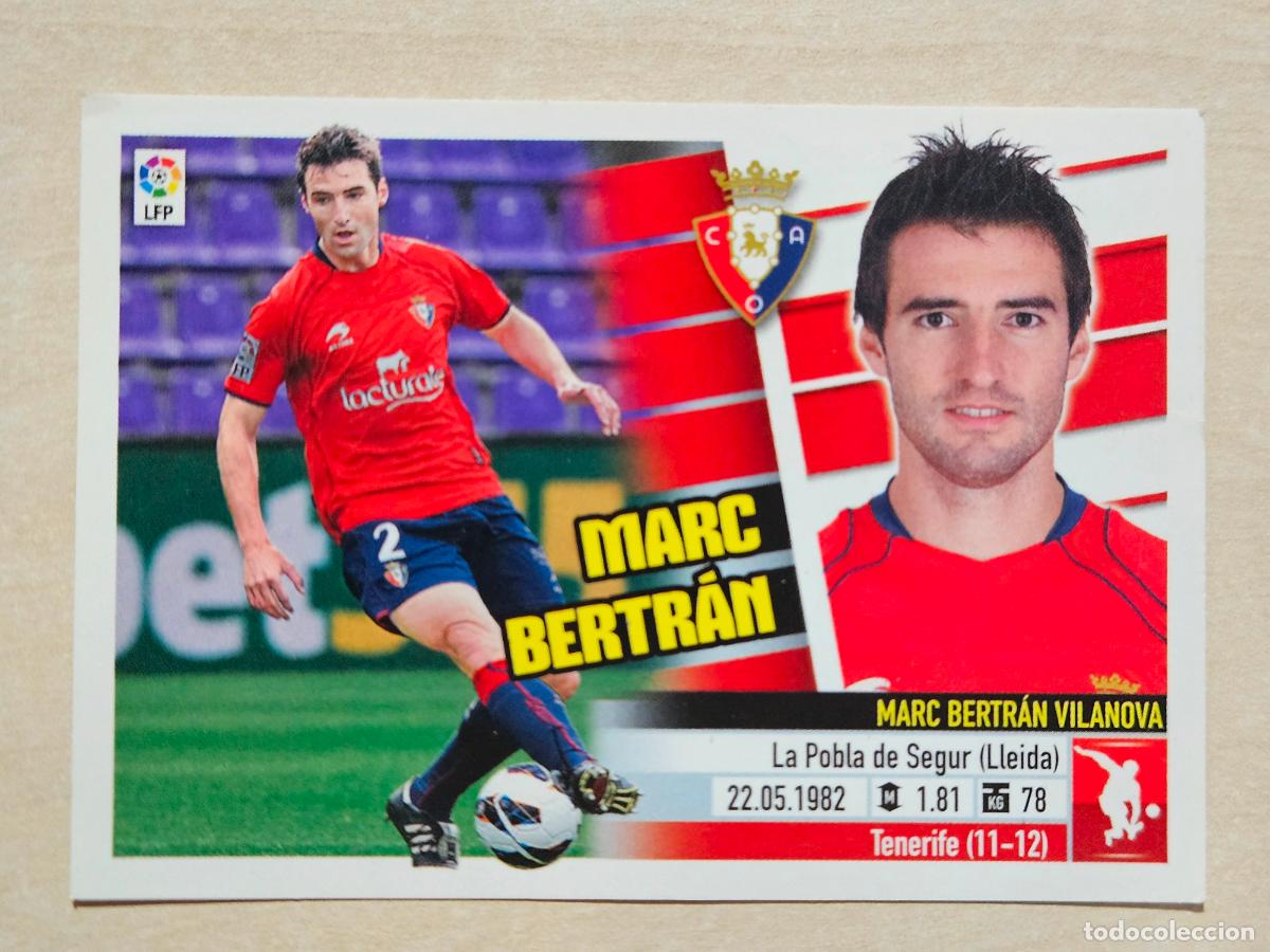 Cromos de F&uacute;tbol: CROMO N&ordm; 3A MARC BERTRAN - ESTE 2013 14 - 13 14 - CROMO SIN PEGAR - OSASUNA
