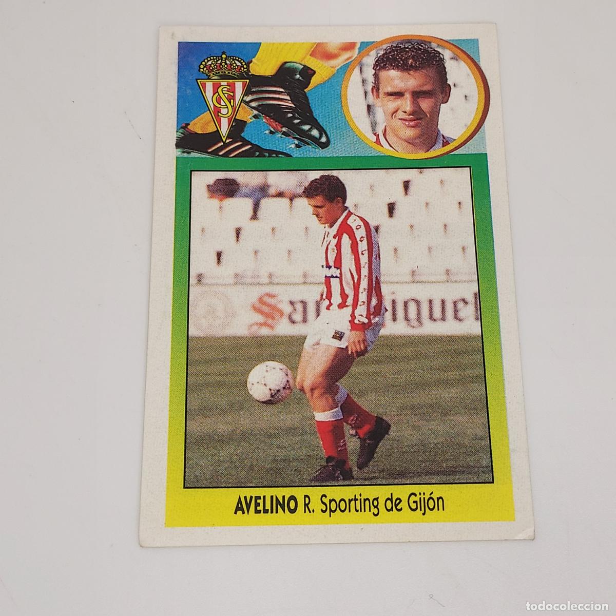 Fu&szlig;ball-Sticker: CROMO AVELINO R. SPORTING DE GIJON 1993 1994 93 94 EDICIONES ESTE ADHESIVO SIN PEGAR