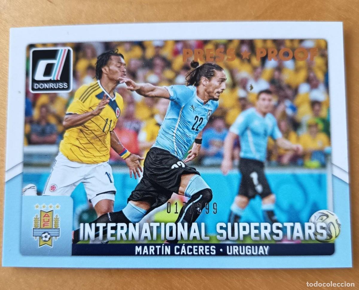 Cromos de F&uacute;tbol: MARTIN CACERES (URUGUAY) 017/299 NUMERADA PANINI DONRUSS 2015