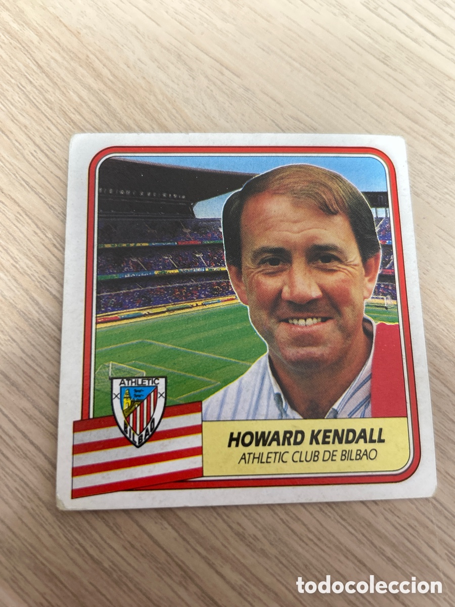 Fu&szlig;ball-Sticker: HOWARD KENDALL ENTRENADOR ATHLETIC BILBAO LIGA ESTE 1989 1990 89 90 SIN PEGAR NUNCA PEGADO
