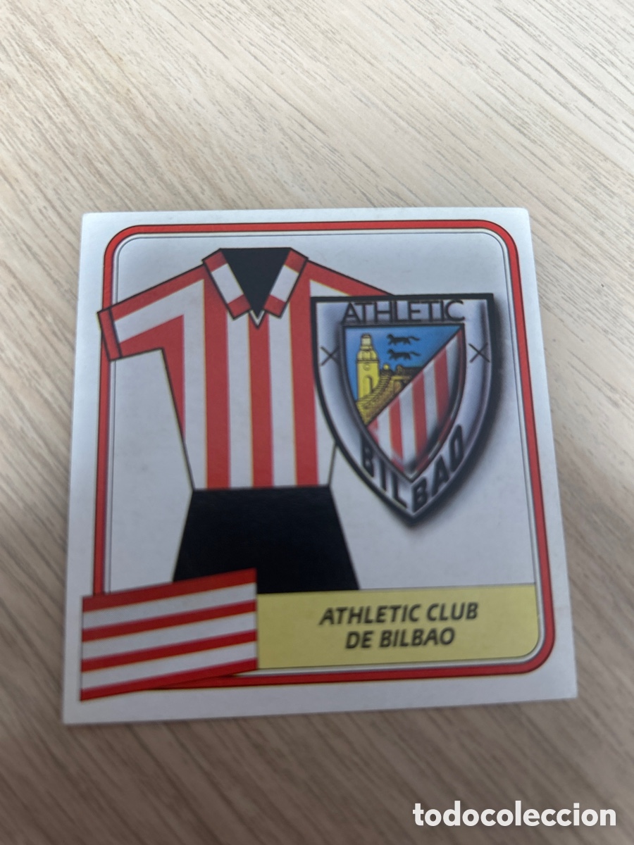 Fu&szlig;ball-Sticker: UNIFORME Y ESCUDO ATHLETIC BILBAO LIGA ESTE 1989 1990 89 90 SIN PEGAR NUNCA PEGADO