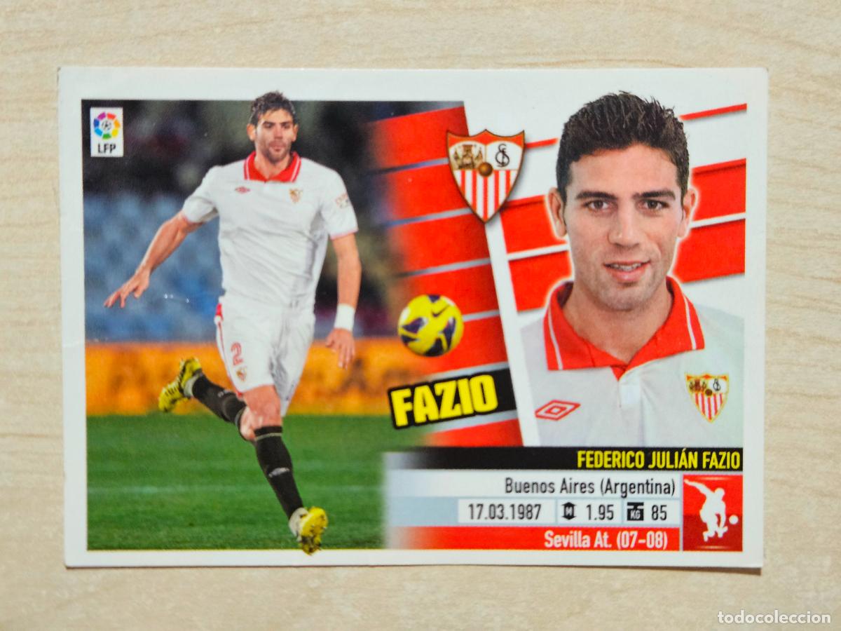 Football Stickers: CROMO N&ordm; 5A FAZIO - ESTE 2013 14 - 13 14 - CROMO SIN PEGAR - SEVILLA