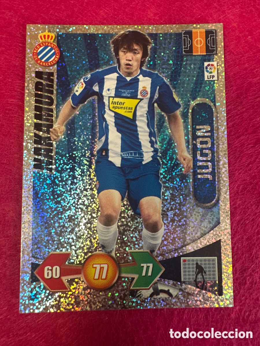 Cromos de F&uacute;tbol: NAKAMURA(ESPANYOL) JUGON -BRILLANTINA GRUESA-ADRENALYN LIGA 2009-2010 09 10 PANINI