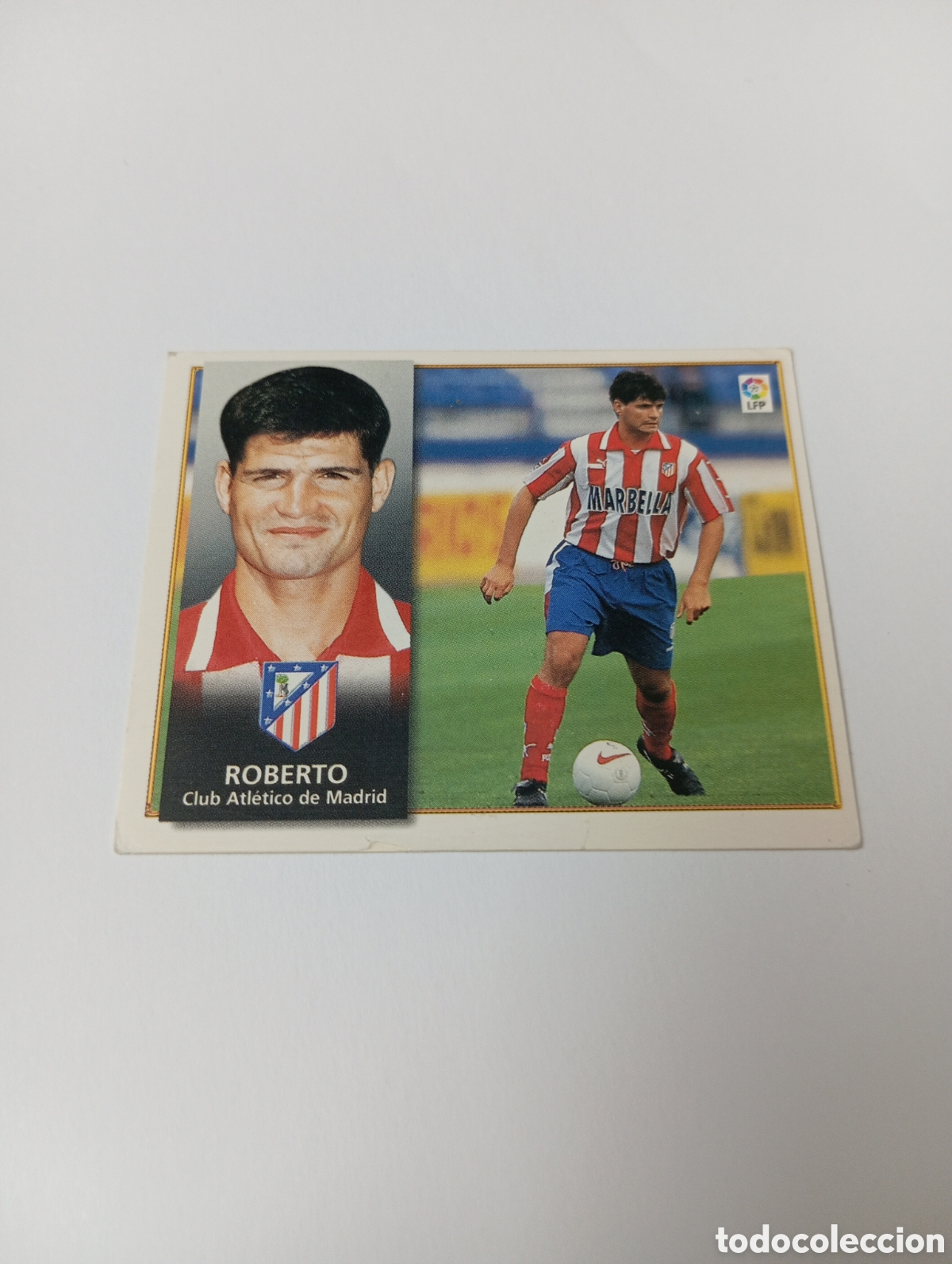 Fu&szlig;ball-Sticker: ROBERTO Atl&eacute;tico de Madrid Liga Este 1998 1999 NUEVO SIN PEGAR 98 99
