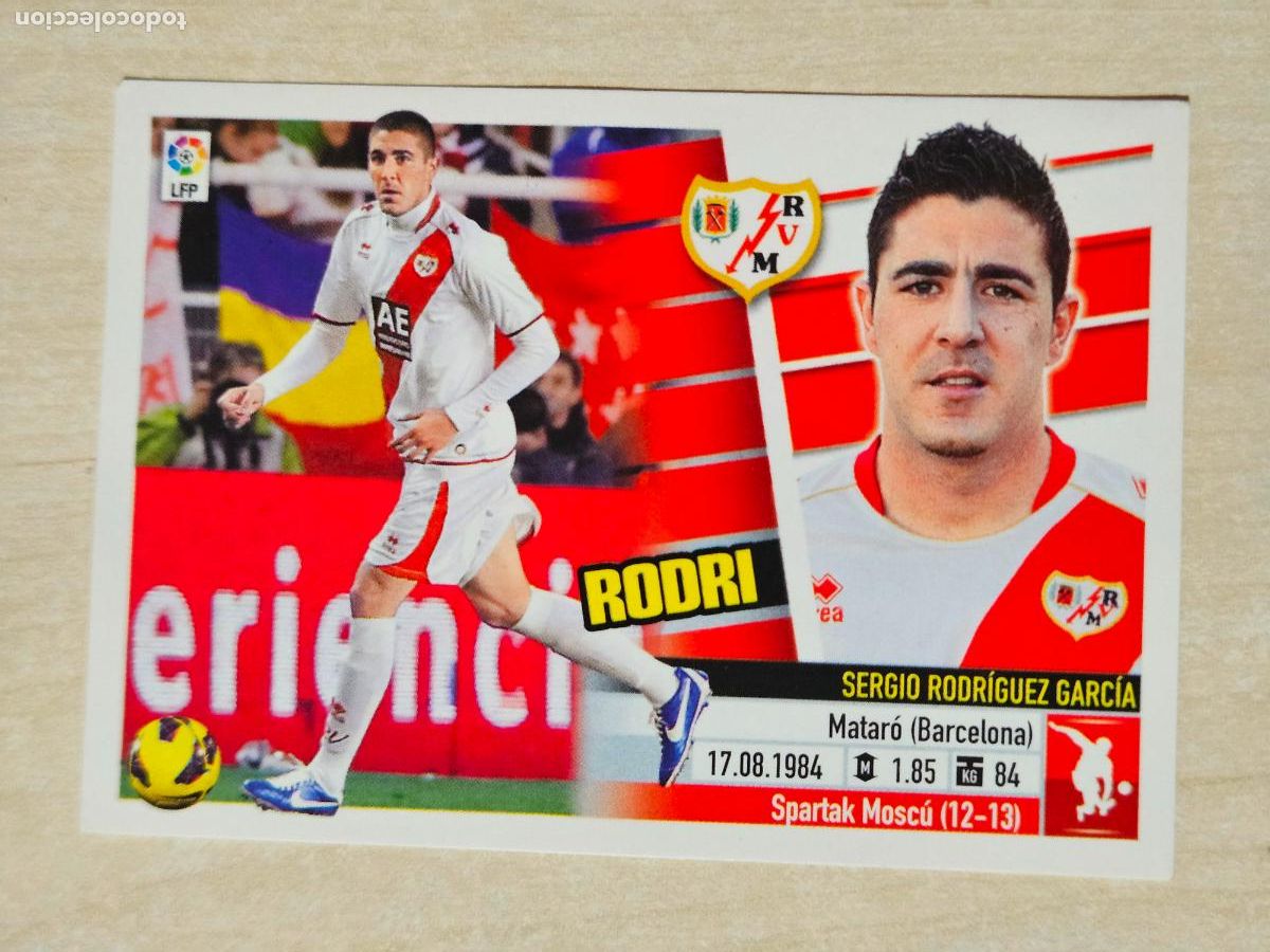 Cartes &agrave; collectionner de Football: CROMO N&ordm; 6A RODRI - ESTE 2013 14 - 13 14 - CROMO SIN PEGAR - RAYO VALLECANO