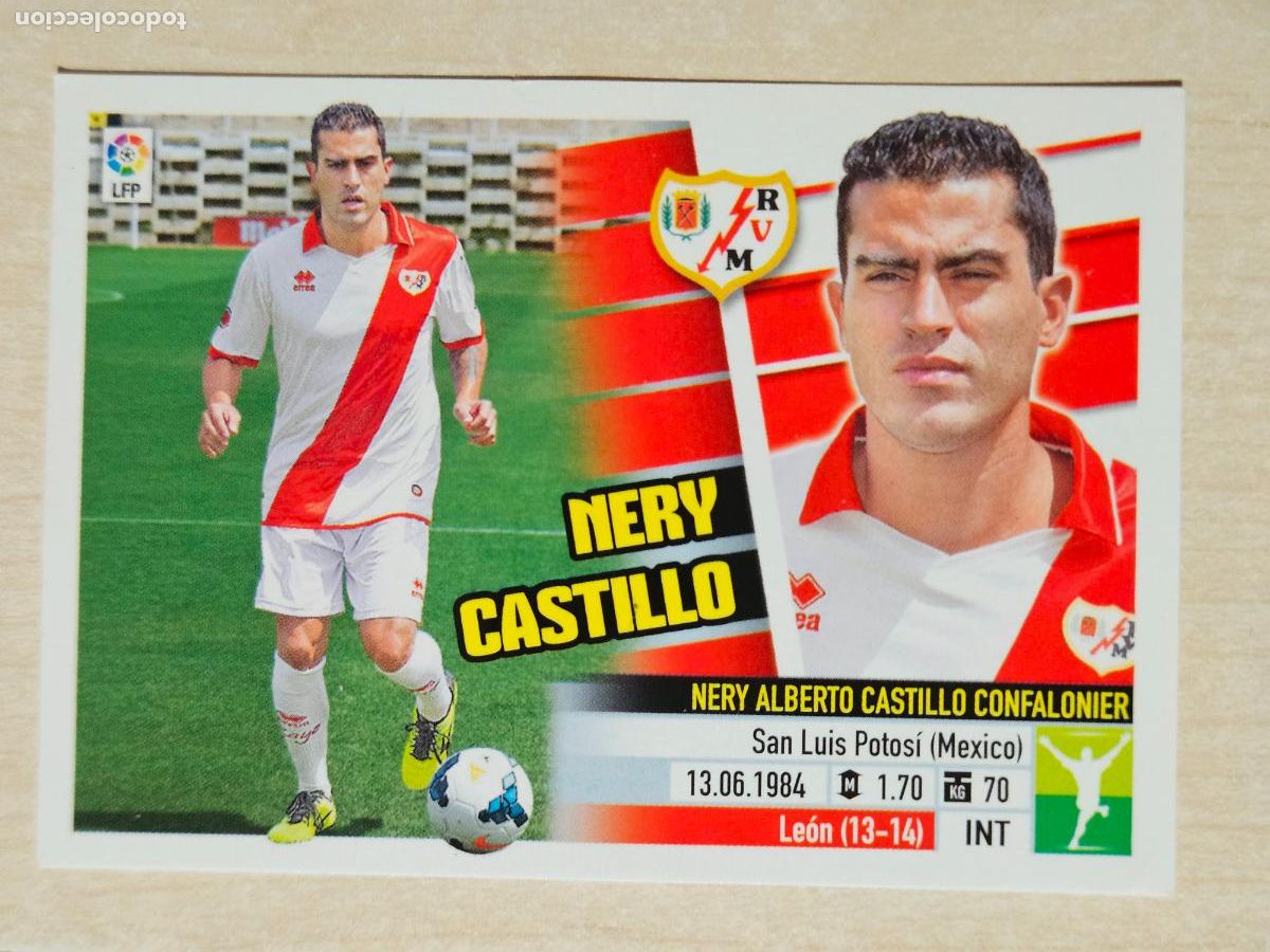 Cartes &agrave; collectionner de Football: CROMO N&ordm; 16 NERY CASTILLO - ESTE 2013 14 - 13 14 - CROMO SIN PEGAR - RAYO VALLECANO