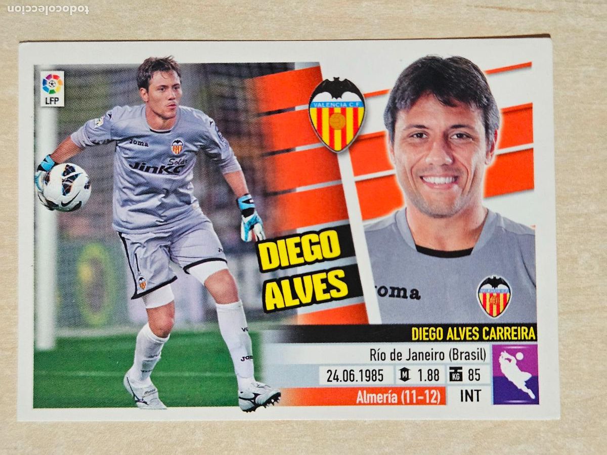 Cartes &agrave; collectionner de Football: CROMO N&ordm; 2 DIEGO ALVES - ESTE 2013 14 - 13 14 - CROMO SIN PEGAR - VALENCIA