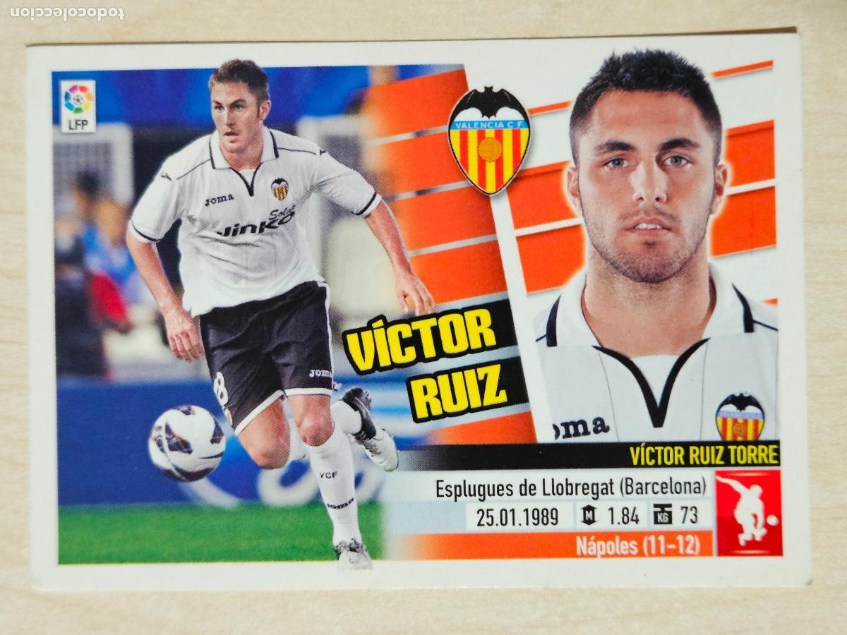 Cromos de Futebol: CROMO N&ordm; 4B VICTOR RUIZ - ESTE 2013 14 - 13 14 - CROMO SIN PEGAR - VALENCIA