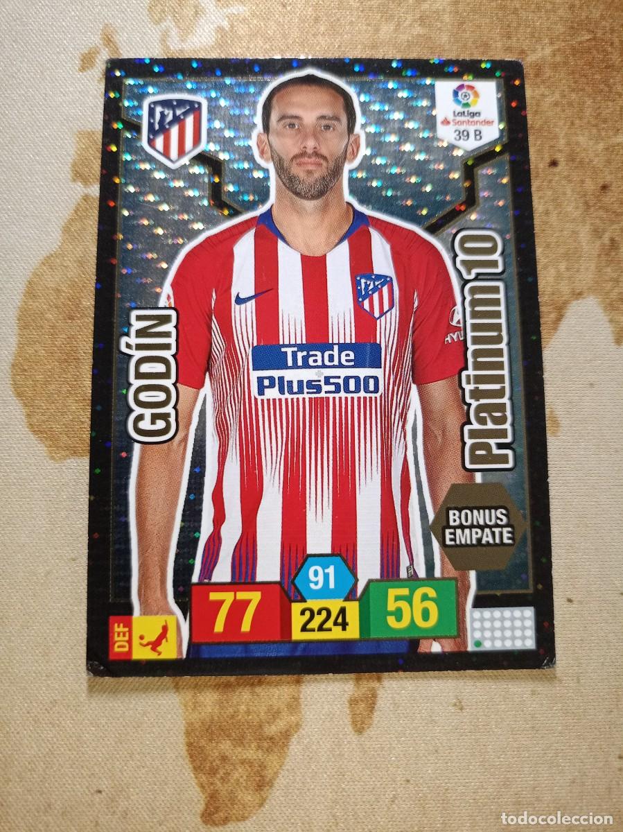 Cromos de F&uacute;tbol: # Atl&eacute;tico de Madrid 39 B PLATINUM 10 GODIN Adrenalyn 2018-19