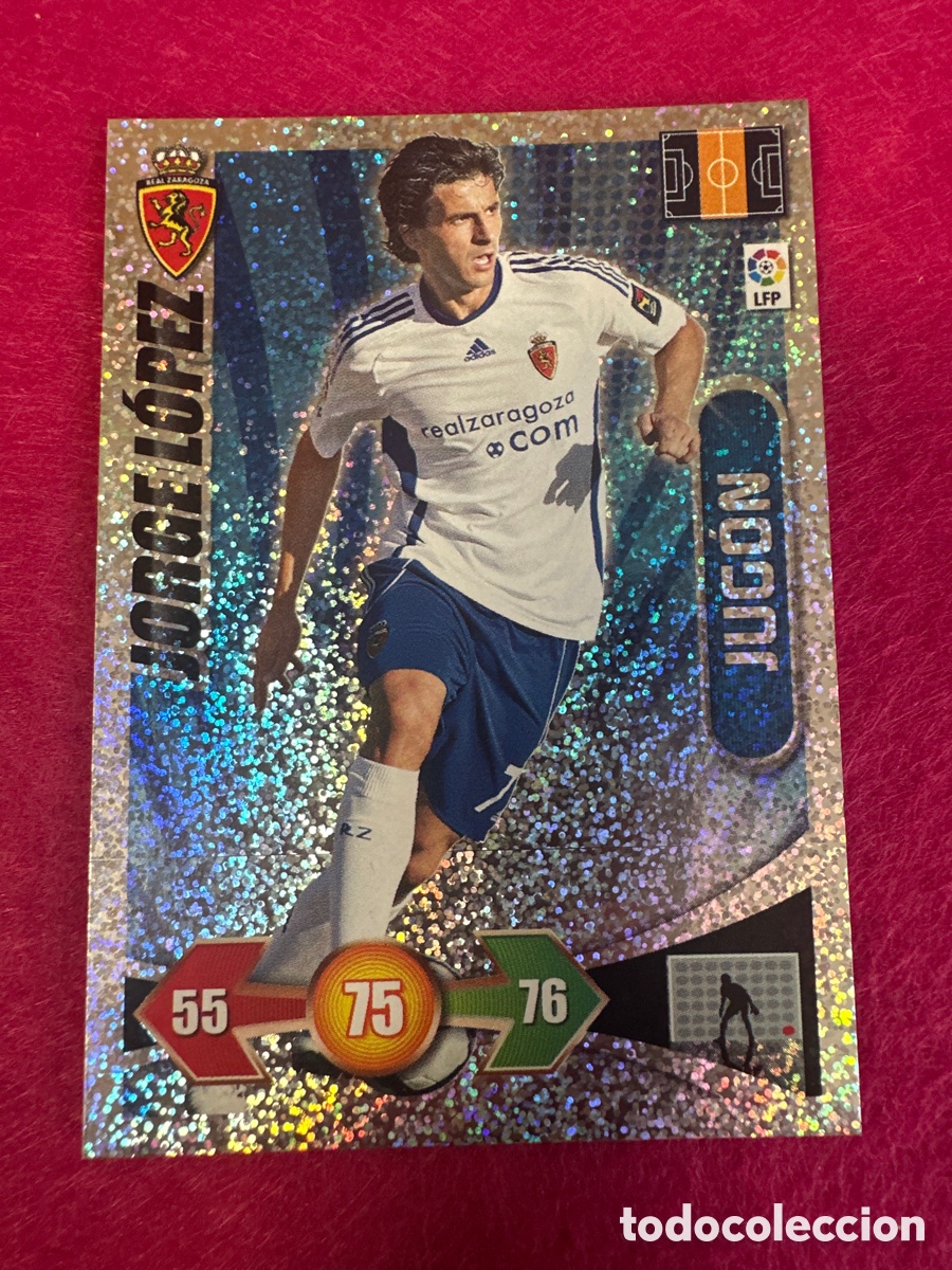 Cromos de F&uacute;tbol: JORGE L&Oacute;PEZ (ZARAGOZA) JUGON -BRILLANTINA GRUESA-ADRENALYN LIGA 2009-2010 09 10 PANINI