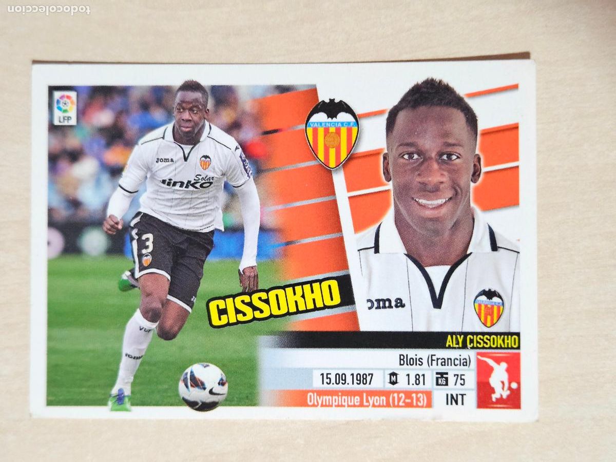 Cromos de F&uacute;tbol: CROMO N&ordm; 7B CISSOKHO - ESTE 2013 14 - 13 14 - CROMO SIN PEGAR - VALENCIA