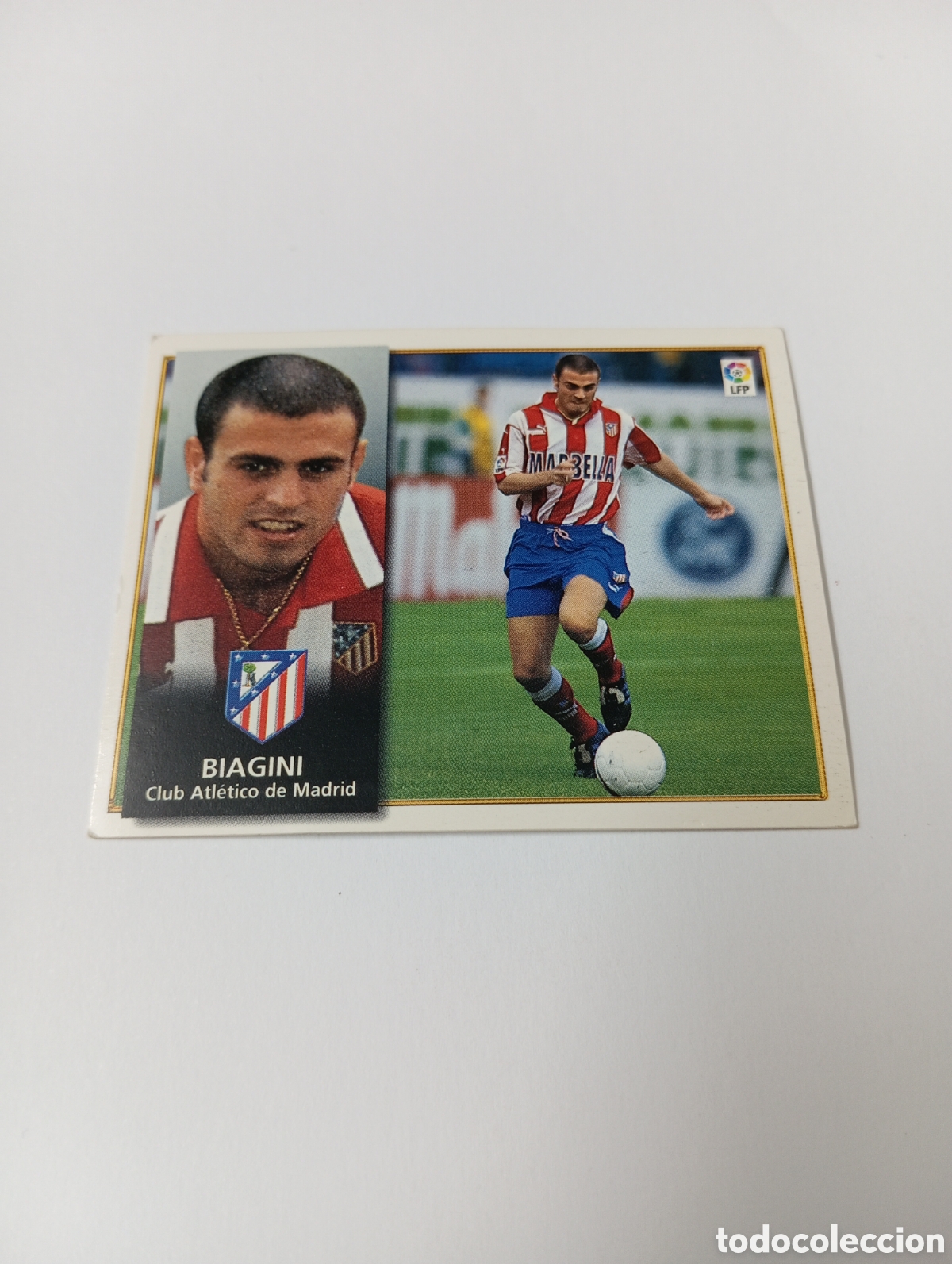 Cromos de F&uacute;tbol: BIAGINI Atl&eacute;tico de Madrid Liga Este 1998 1999 NUEVO SIN PEGAR 98 99