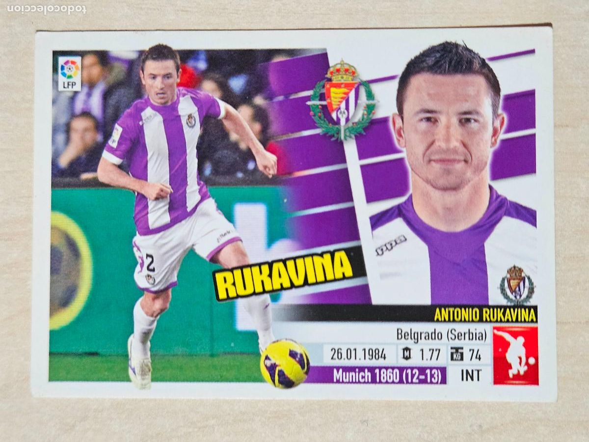 Cromos de F&uacute;tbol: CROMO N&ordm; 3 RUKAVINA - ESTE 2013 14 - 13 14 - CROMO SIN PEGAR - REAL VALLADOLID