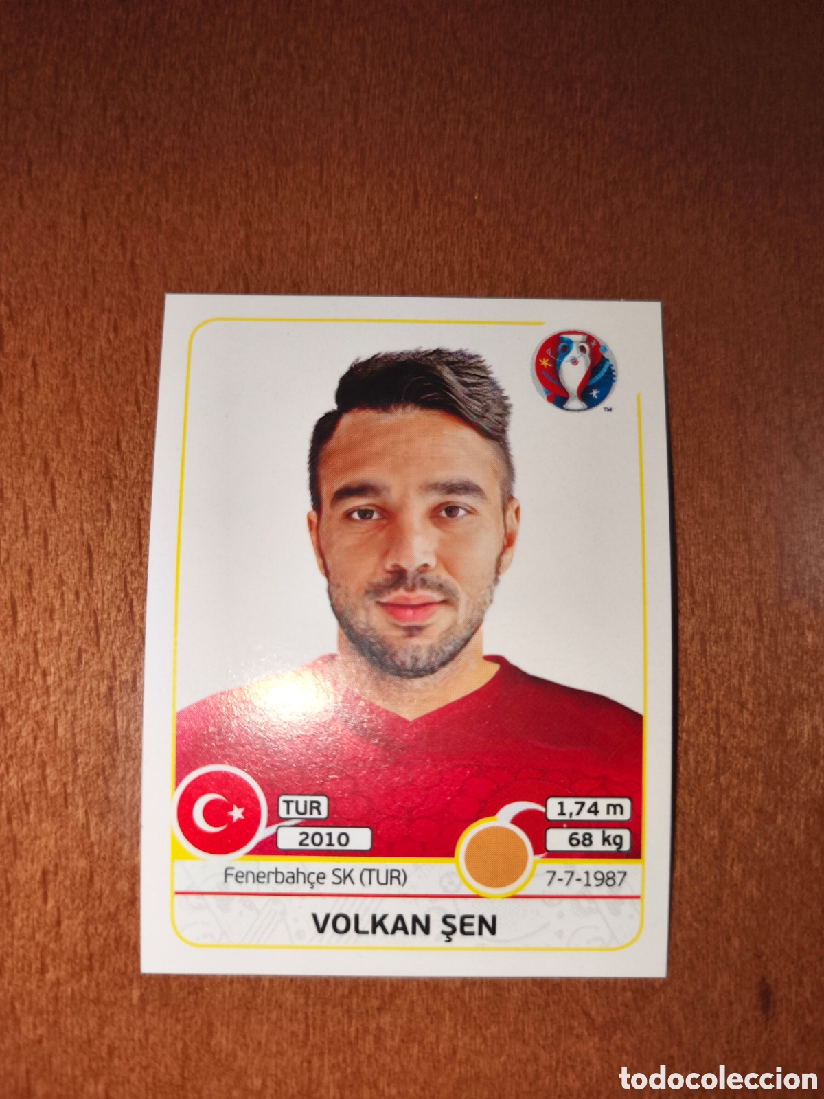 Cromos de F&uacute;tbol: Volkan Sen n&deg;418 UEFA Euro 2016 Turqu&iacute;a