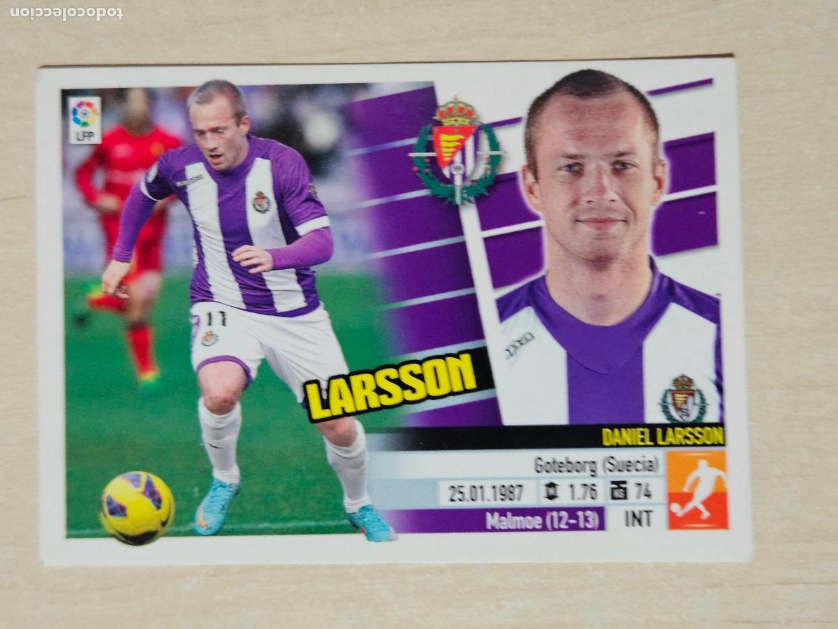 Fu&szlig;ball-Sticker: CROMO N&ordm; 11A LARSSON - ESTE 2013 14 - 13 14 - CROMO SIN PEGAR - REAL VALLADOLID