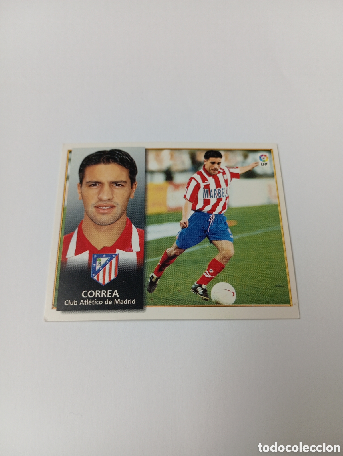 Fu&szlig;ball-Sticker: CORREA COLOCA Atl&eacute;tico de Madrid Liga Este 1998 1999 NUEVO SIN PEGAR 98 99