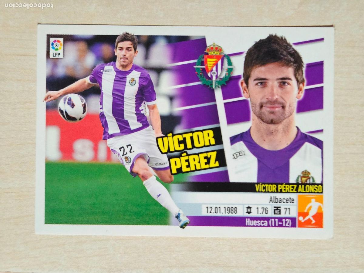 Cromos de F&uacute;tbol: CROMO N&ordm; 12 VICTOR PEREZ - ESTE 2013 14 - 13 14 - CROMO SIN PEGAR - REAL VALLADOLID