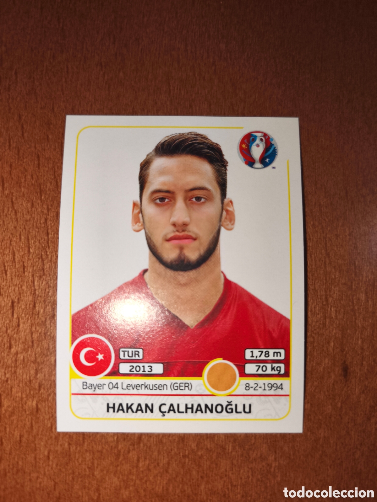 Cromos de F&uacute;tbol: Hakan &Ccedil;alhanoglu n&deg;420 UEFA Euro 2016 Turqu&iacute;a